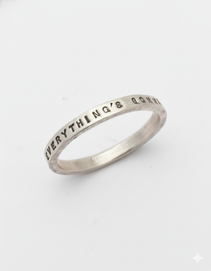 メッセージリング(SILVER925・1行タイプ・刻印小) 品番:NR0001S