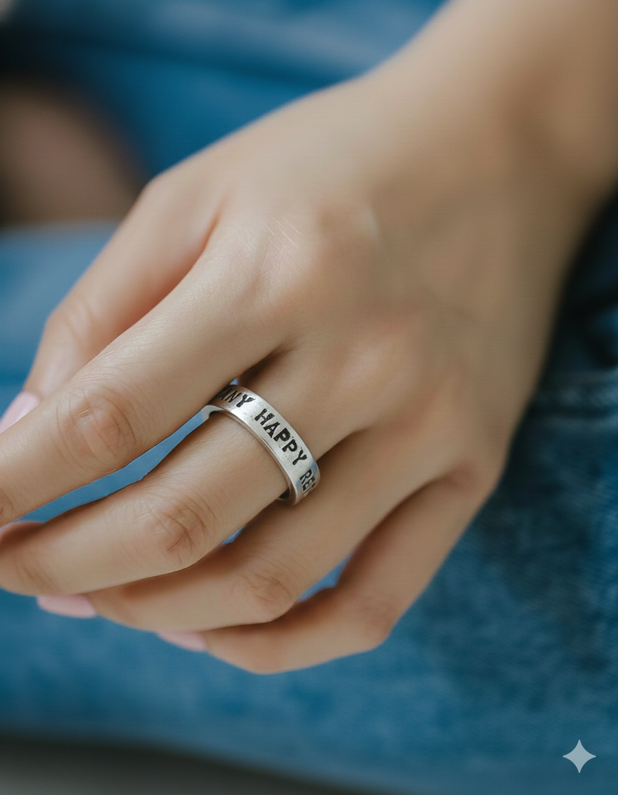 メッセージリング(SILVER925・1行タイプ・刻印大) 品番:NR0020S